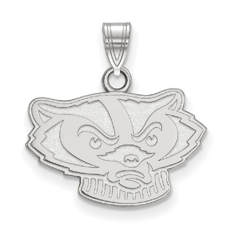 10k White Gold U. of Wisconsin Small Mascot Pendant