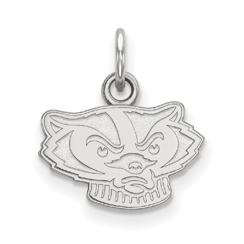 10k White Gold U. of Wisconsin XS (Tiny) Mascot Charm or Pendant