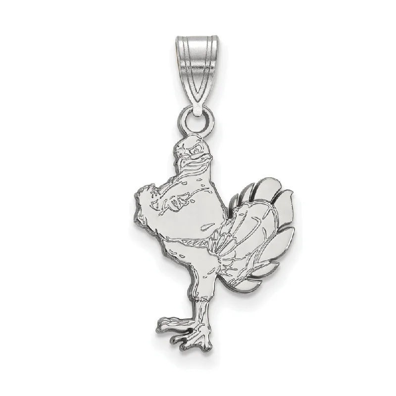 10k White Gold Virginia Tech Large Mascot Logo Pendant