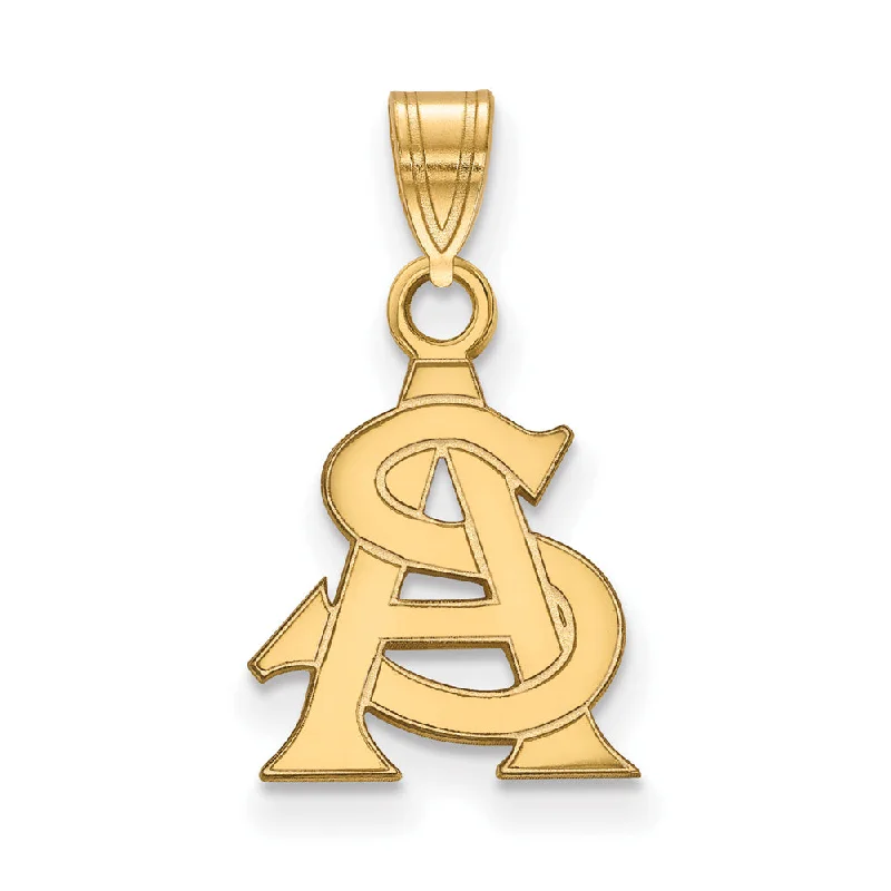 Get Ready To Sparkle – Special Jewelry Discounts 10k Yellow Gold Arizona State Small 'AS' Pendant