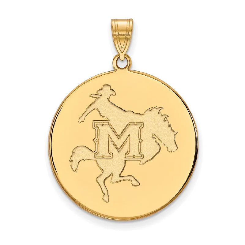 Limited-Time Offer On Premium Jewelry Collections 10k Yellow Gold McNeese State XL Disc Pendant Limited-Time Offer On Premium Jewelry Collections 10k Yellow Gold McNeese State XL Disc Pendant