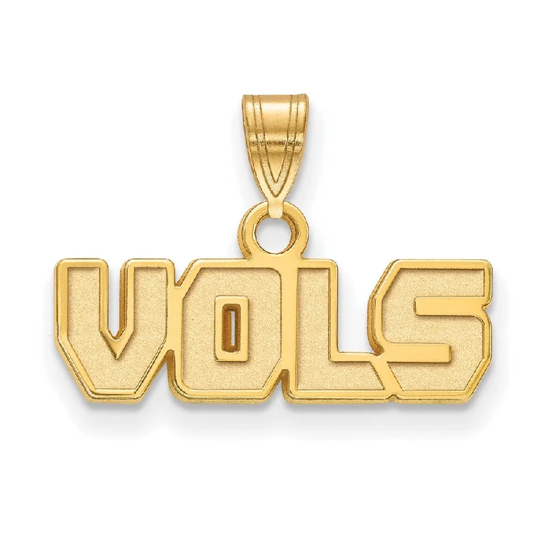 10k Yellow Gold U. of Tennessee Small 'Vols' Pendant