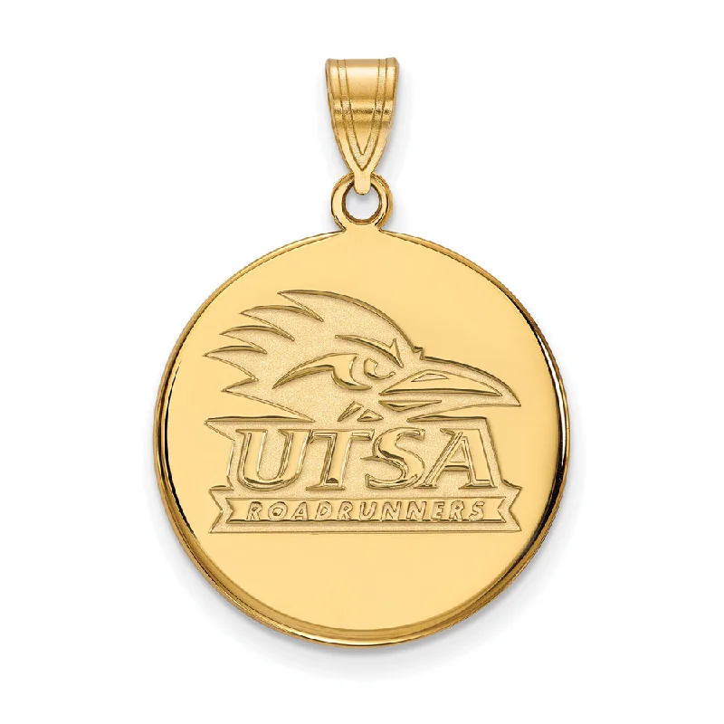 Buy More, Save More On Stunning Jewelry Pieces 10k Yellow Gold U. of Texas at San Antonio Large Disc Pendant