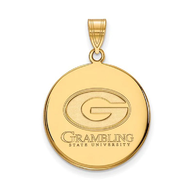 Discover Unique Jewelry With Special Limited-Time Offers 14k Gold Plated Silver Grambling State Large Disc Pendant Discover Unique Jewelry With Special Limited-Time Offers 14k Gold Plated Silver Grambling State Large Disc Pendant