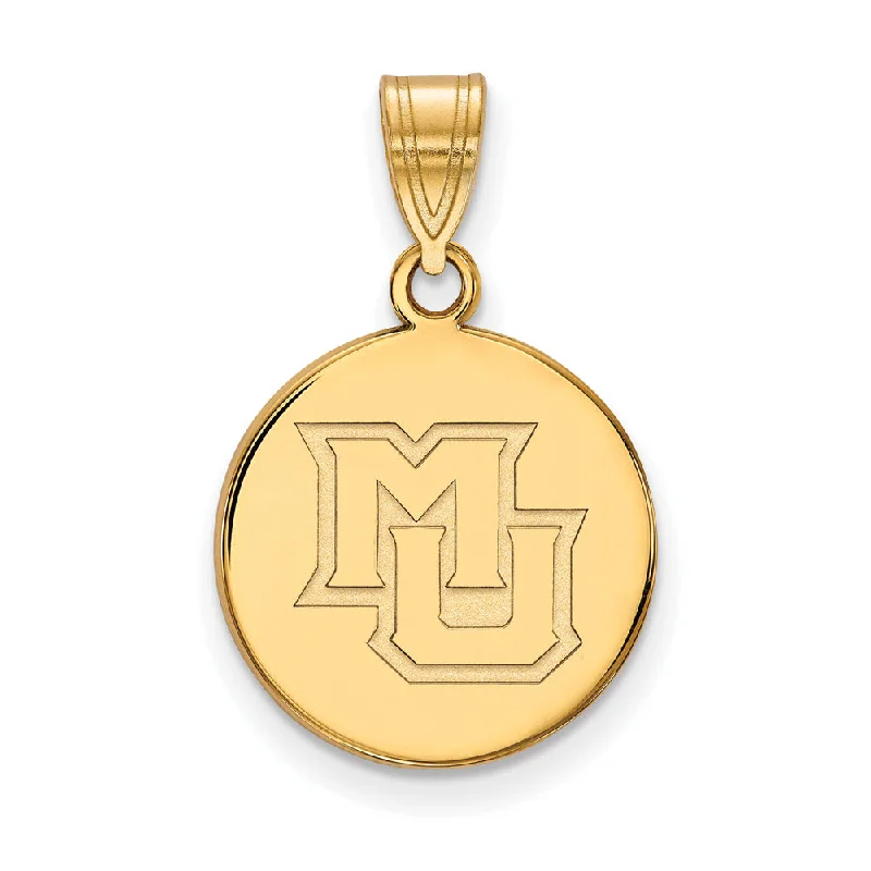 Fashion-Forward Jewelry At Exclusive Discounts 14k Gold Plated Silver Marquette U Medium Disc Pendant Fashion-Forward Jewelry At Exclusive Discounts 14k Gold Plated Silver Marquette U Medium Disc Pendant