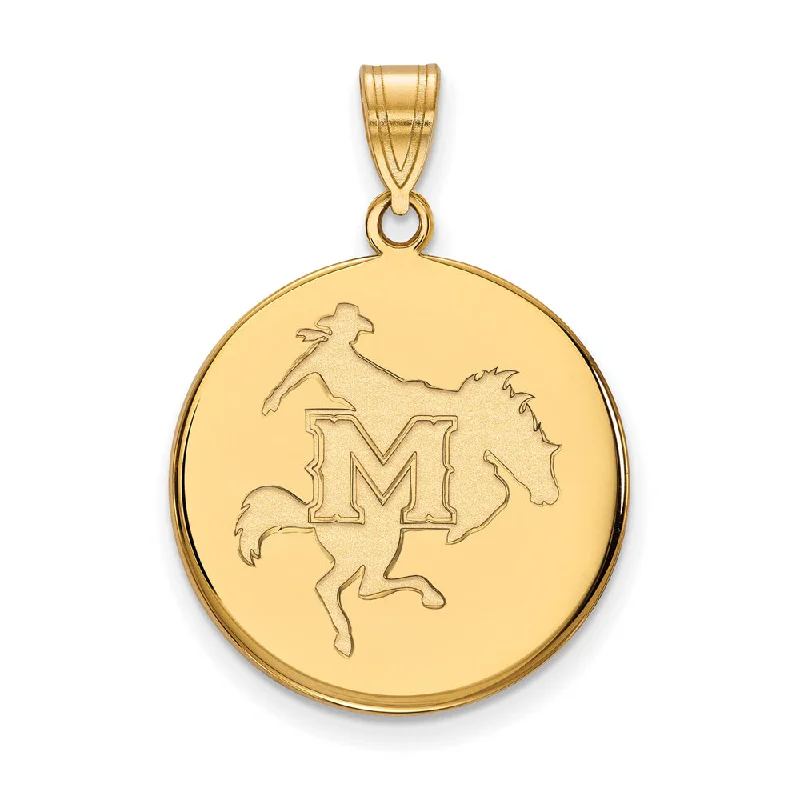 Fashion-Forward Jewelry At Exclusive Discounts 14k Gold Plated Silver McNeese State Large Disc Pendant Fashion-Forward Jewelry At Exclusive Discounts 14k Gold Plated Silver McNeese State Large Disc Pendant