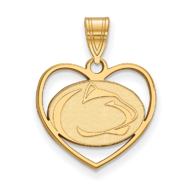 Luxury Meets Affordability – Jewelry Sale Now Live 14k Gold Plated Silver Penn State Heart Pendant Luxury Meets Affordability – Jewelry Sale Now Live 14k Gold Plated Silver Penn State Heart Pendant