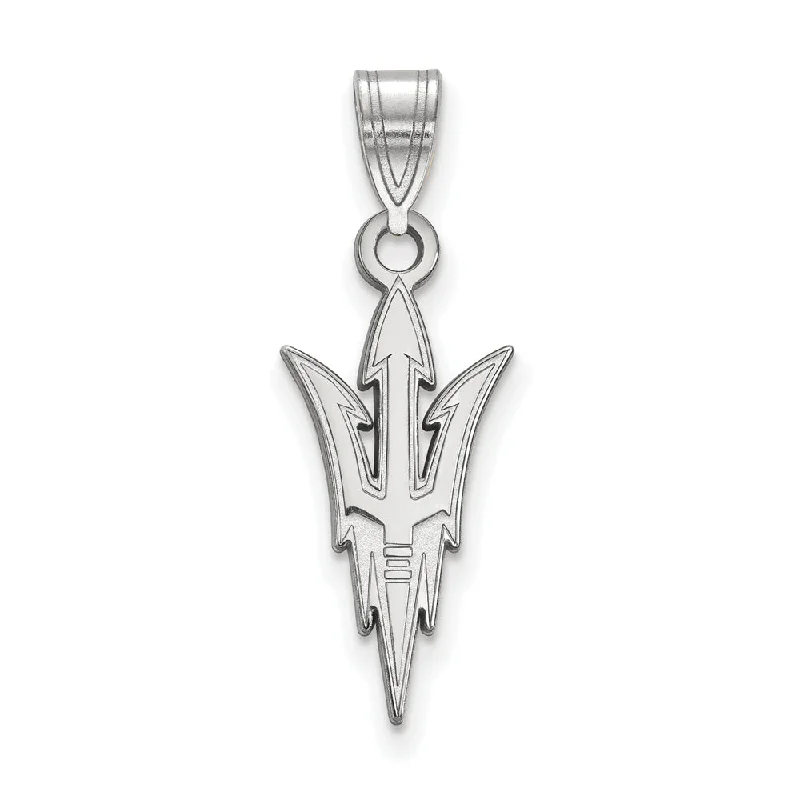 14k White Gold Arizona State Large Logo Pendant