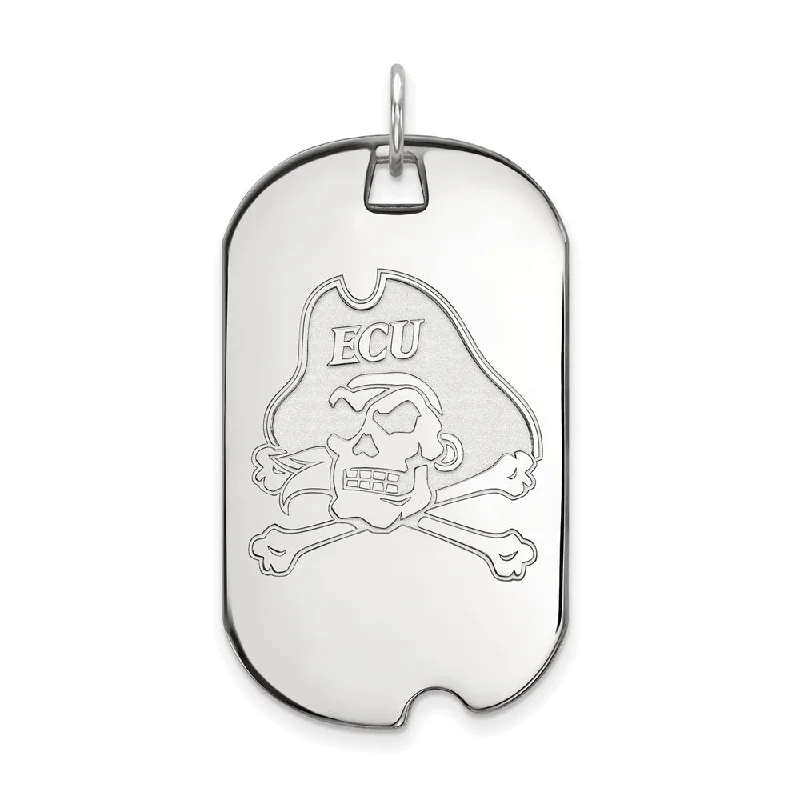 Shop Dazzling Jewelry With Special Promotional Discounts 14k White Gold East Carolina U Large Dog Tag Pendant Shop Dazzling Jewelry With Special Promotional Discounts 14k White Gold East Carolina U Large Dog Tag Pendant