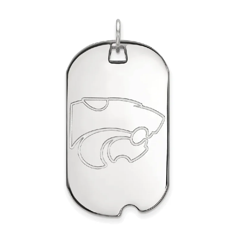 Elegant Jewelry, Exclusive Prices – Shop Now 14k White Gold Kansas State Large Dog Tag Pendant Elegant Jewelry, Exclusive Prices – Shop Now 14k White Gold Kansas State Large Dog Tag Pendant