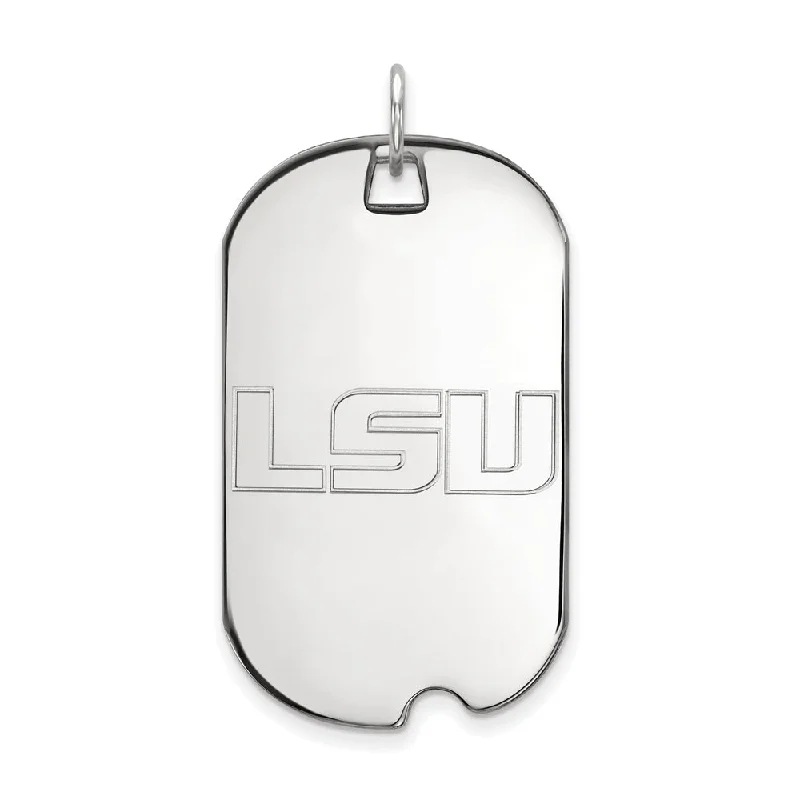 Best-Selling Jewelry Now Available At Special Deals 14k White Gold Louisiana State Large Dog Tag Pendant Best-Selling Jewelry Now Available At Special Deals 14k White Gold Louisiana State Large Dog Tag Pendant