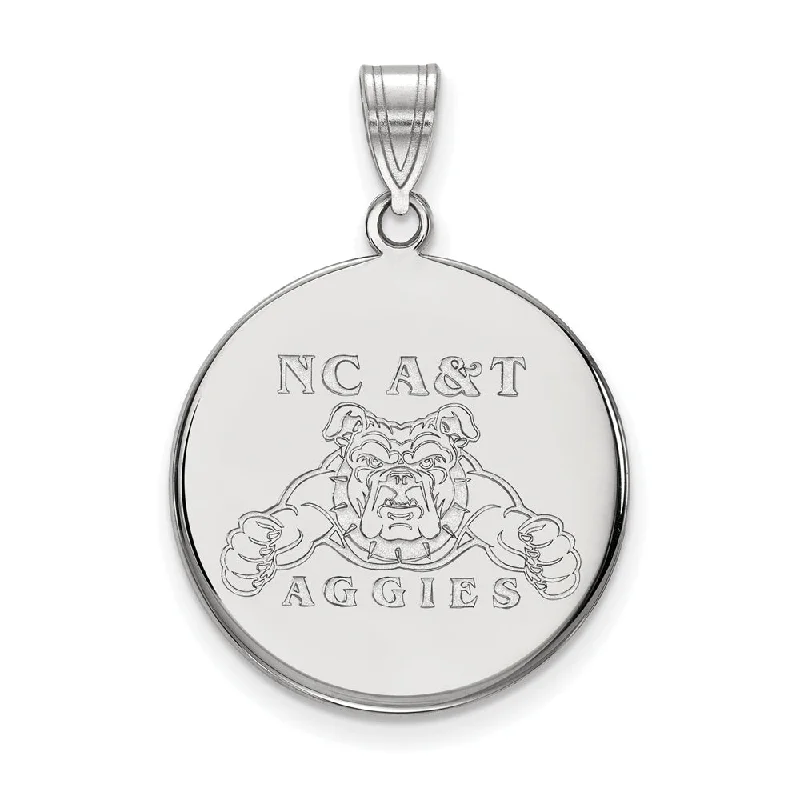 Timeless Beauty, Unbeatable Deals – Jewelry Sale On 14k White Gold North Carolina A&T Large Disc Pendant Timeless Beauty, Unbeatable Deals – Jewelry Sale On 14k White Gold North Carolina A&T Large Disc Pendant