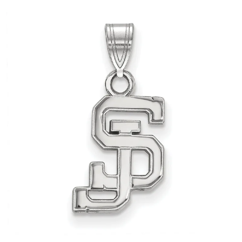 14k White Gold San Jose State Small Pendant