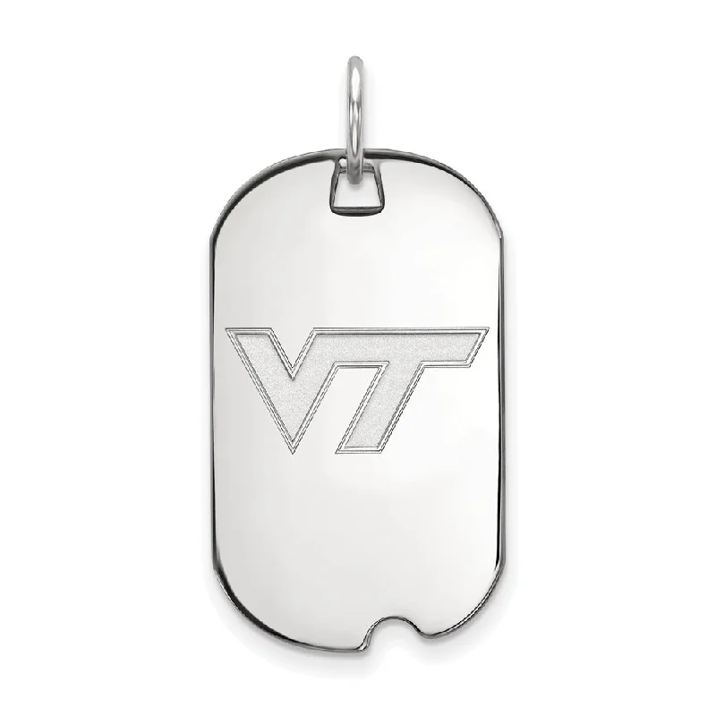 Grab Your Favorite Jewelry At The Lowest Prices 14k White Gold Virginia Tech Logo Dog Tag Pendant Grab Your Favorite Jewelry At The Lowest Prices 14k White Gold Virginia Tech Logo Dog Tag Pendant