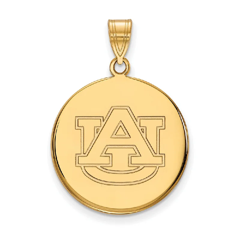 Grab Your Favorite Jewelry At The Lowest Prices 14k Yellow Gold Auburn U Large Disc Pendant Grab Your Favorite Jewelry At The Lowest Prices 14k Yellow Gold Auburn U Large Disc Pendant