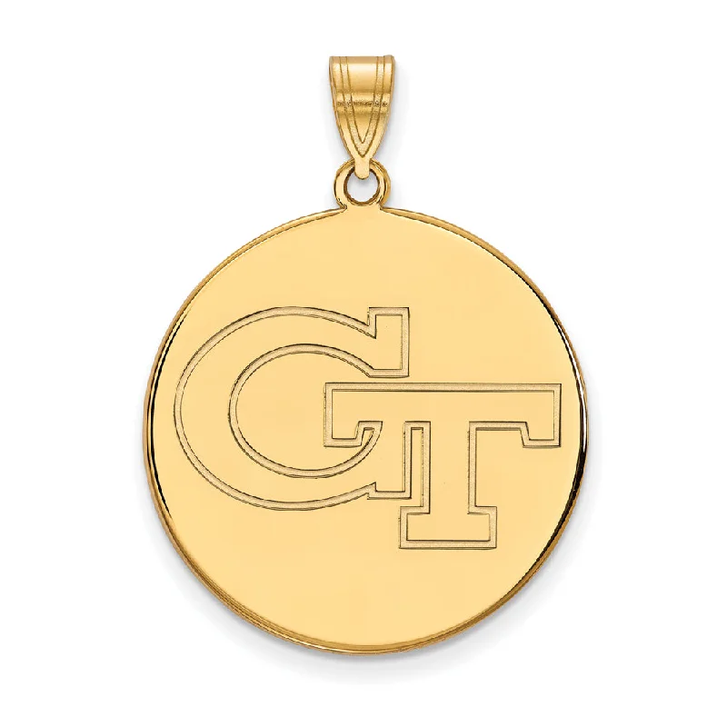 Jewelry Clearance Event – Stock Up Before It's Over 14k Yellow Gold Georgia Technology XL Disc Pendant