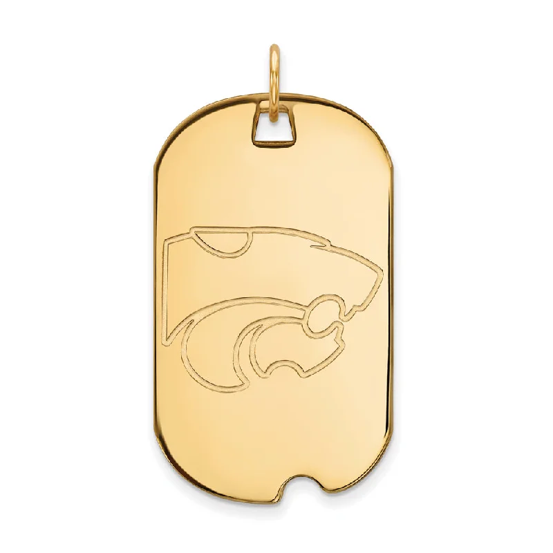 Seasonal Jewelry Deals – Elevate Your Style 14k Yellow Gold Kansas State Large Dog Tag Pendant Seasonal Jewelry Deals – Elevate Your Style 14k Yellow Gold Kansas State Large Dog Tag Pendant