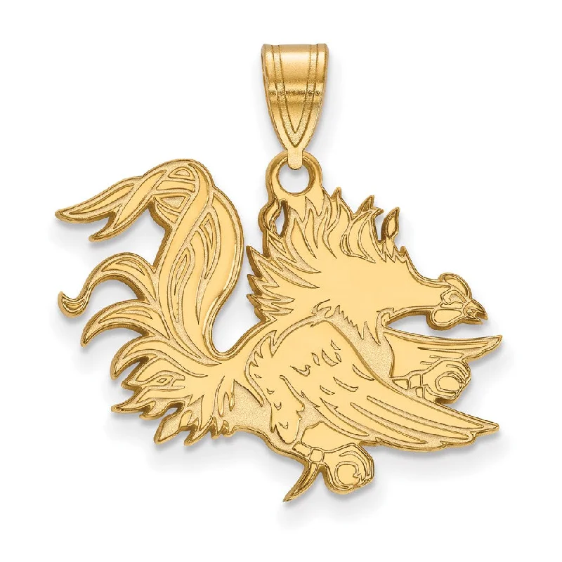 14k Yellow Gold South Carolina Large Mascot Pendant