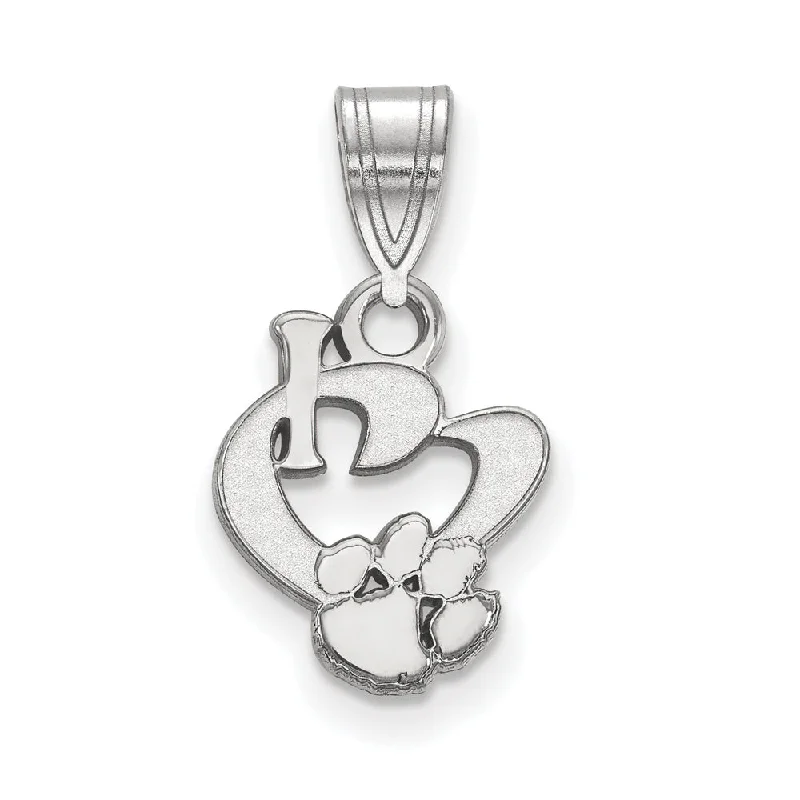 Affordable Glamour – Premium Jewelry For Less Sterling Silver Clemson U Small I Love Logo Pendant Affordable Glamour – Premium Jewelry For Less Sterling Silver Clemson U Small I Love Logo Pendant