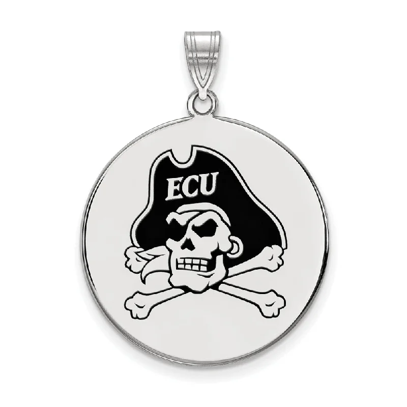Exclusive Jewelry Sale – Sparkle For Less Sterling Silver East Carolina U XL Enamel Disc Pendant Exclusive Jewelry Sale – Sparkle For Less Sterling Silver East Carolina U XL Enamel Disc Pendant