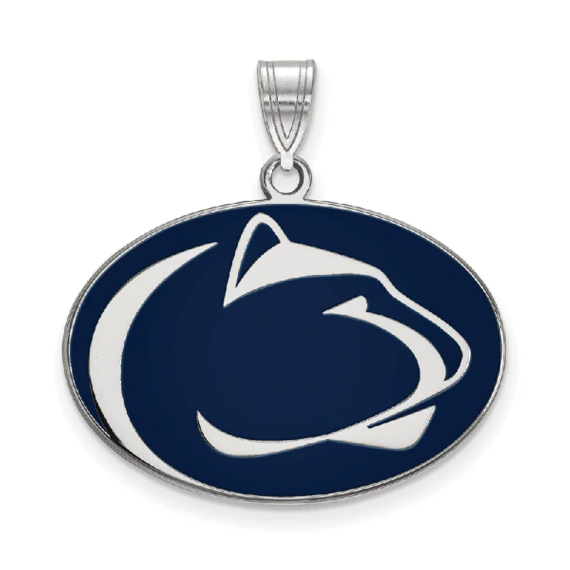 Premium Jewelry, Premium Discounts – Act Fast Sterling Silver Penn State Large Enamel Pendant Premium Jewelry, Premium Discounts – Act Fast Sterling Silver Penn State Large Enamel Pendant
