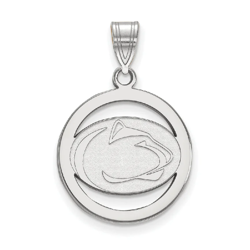 Dazzle In Elegance With Our Biggest Jewelry Sale Sterling Silver Penn State MD Circle Pendant