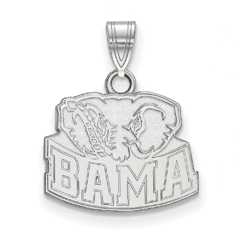 Sterling Silver U. of Alabama Small 'BAMA' Logo Pendant