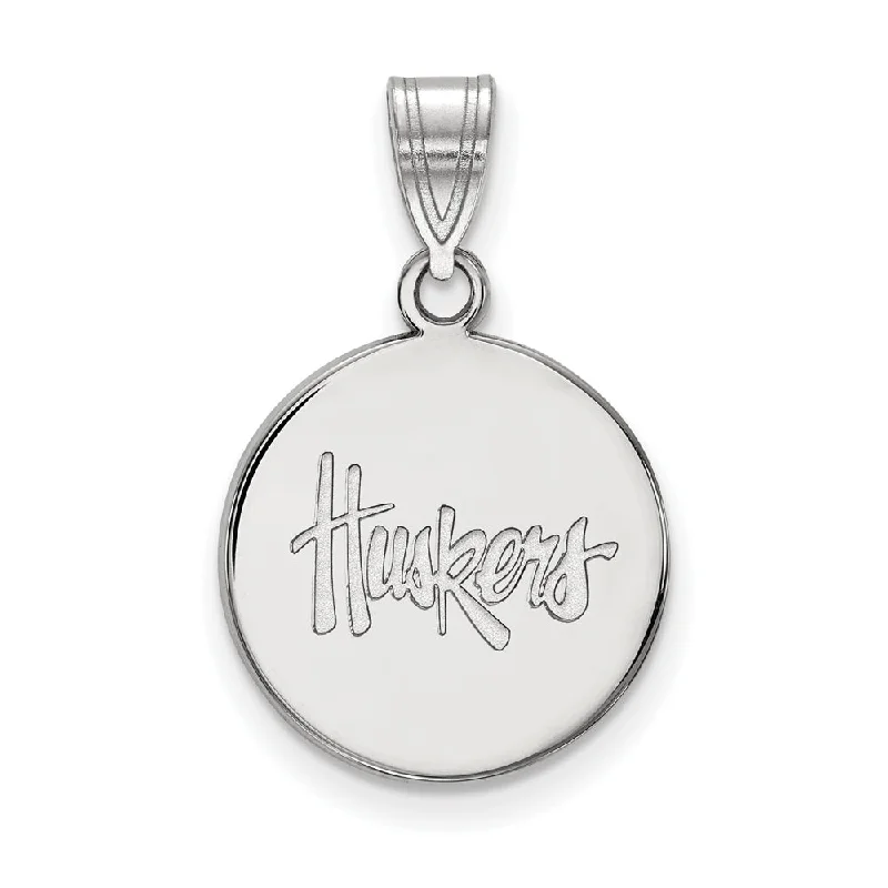 Romantic Heart-Shaped Jewelry For Special Gifts Sterling Silver U. of Nebraska Medium 'Huskers' Disc Pendant Romantic Heart-Shaped Jewelry For Special Gifts Sterling Silver U. of Nebraska Medium 'Huskers' Disc Pendant
