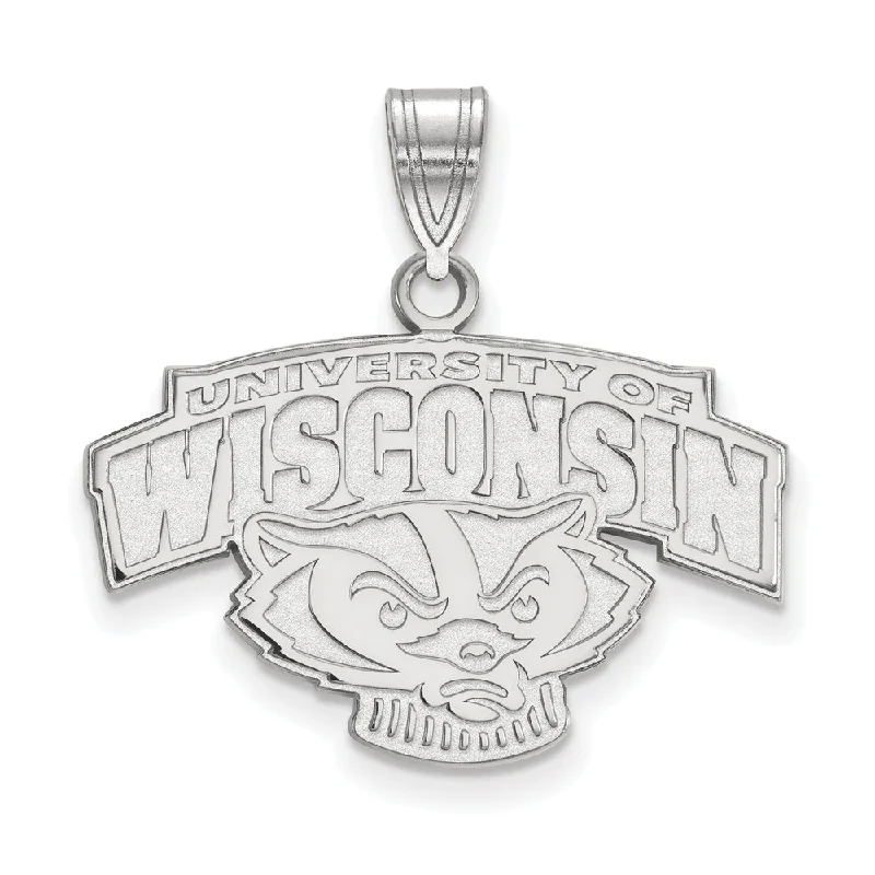 Trendy Minimalist Jewelry For Everyday Wear Sterling Silver U. of Wisconsin Medium Mascot Logo Pendant Trendy Minimalist Jewelry For Everyday Wear Sterling Silver U. of Wisconsin Medium Mascot Logo Pendant
