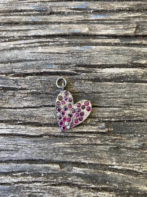 Personalized Jewelry Sale – Meaningful Gifts At Great Prices Pave Diamond and Ruby Heart Pendant