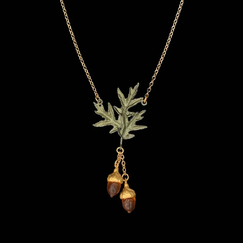 Exclusive Online Jewelry Sale – Don't Wait Pin Oak Pendant - Double Drop