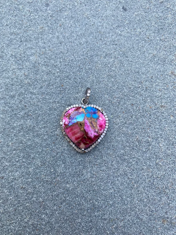 Save On Luxury Jewelry Pieces – Limited-Time Offers Pink Turquoise Puffy Heart with Pave Diamond Pendant Save On Luxury Jewelry Pieces – Limited-Time Offers Pink Turquoise Puffy Heart with Pave Diamond Pendant