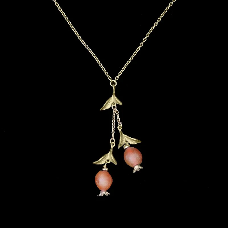 Elevate Your Outfit With Discounted Statement Jewelry Pomegranate Pendant - Double Drop Elevate Your Outfit With Discounted Statement Jewelry Pomegranate Pendant - Double Drop