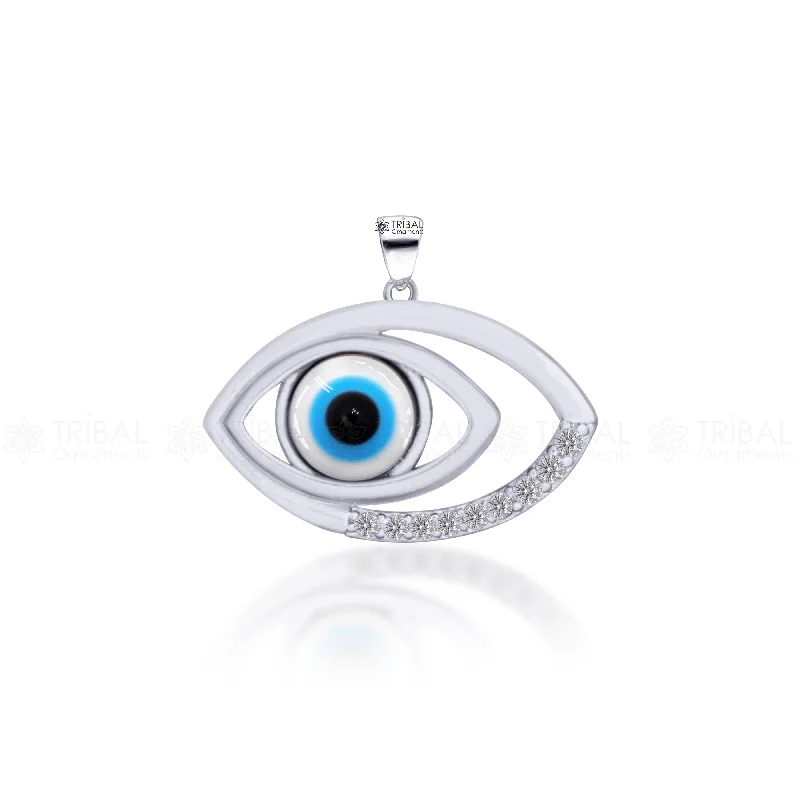 Grab Stylish Jewelry Before The Sale Ends PURE 925 sterling silver evil eyes pendant with CZ stone nsp794 Grab Stylish Jewelry Before The Sale Ends PURE 925 sterling silver evil eyes pendant with CZ stone nsp794