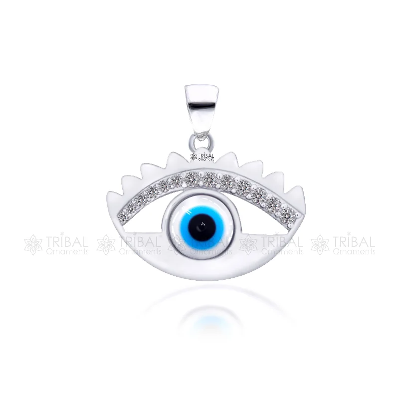 Breathtaking Jewelry, Breathtaking Prices PURE 925 sterling silver evil eyes pendant with CZ stone nsp799 Breathtaking Jewelry, Breathtaking Prices PURE 925 sterling silver evil eyes pendant with CZ stone nsp799