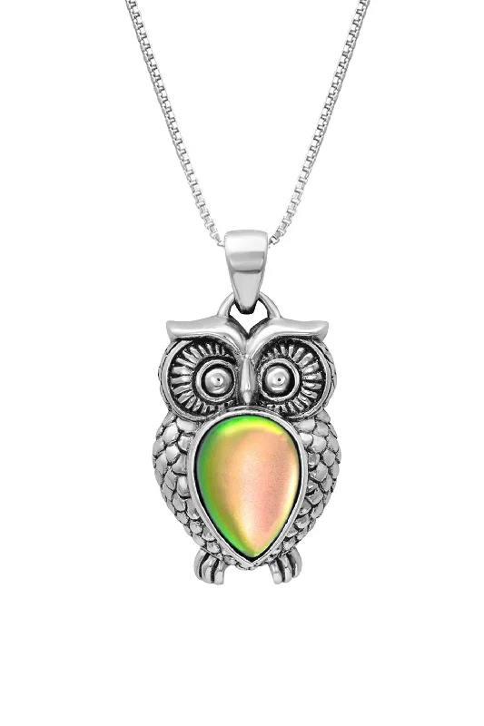 Sterling Silver Owl Pendant