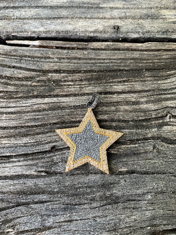 Timeless Elegance Now At Special Discounts Two-Tone Pave Diamond Star