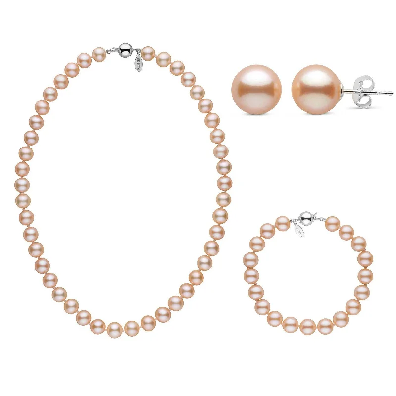 Modern Jewelry At Exclusive Discounts – Shop Today 16 Inch 3 Piece 8.5-9.0 mm Pink to Peach Freshadama Freshwater Pearl Set Modern Jewelry At Exclusive Discounts – Shop Today 16 Inch 3 Piece 8.5-9.0 mm Pink to Peach Freshadama Freshwater Pearl Set