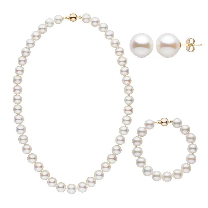Chic, Trendy, And Affordable Jewelry Sale 18 Inch 3 Piece 9.5-10.5 mm AAA White Freshwater Pearl Set Chic, Trendy, And Affordable Jewelry Sale 18 Inch 3 Piece 9.5-10.5 mm AAA White Freshwater Pearl Set