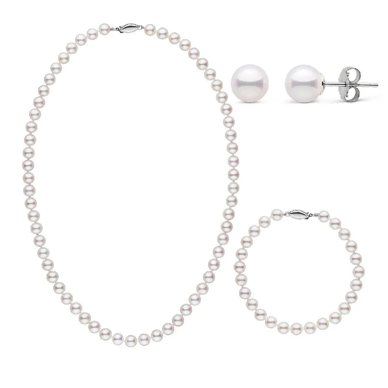 Luxury Jewelry Clearance – Shop Premium Styles Now 18 Inch 3 Piece Set of 6.0-6.5 mm AAA White Akoya Pearls Luxury Jewelry Clearance – Shop Premium Styles Now 18 Inch 3 Piece Set of 6.0-6.5 mm AAA White Akoya Pearls