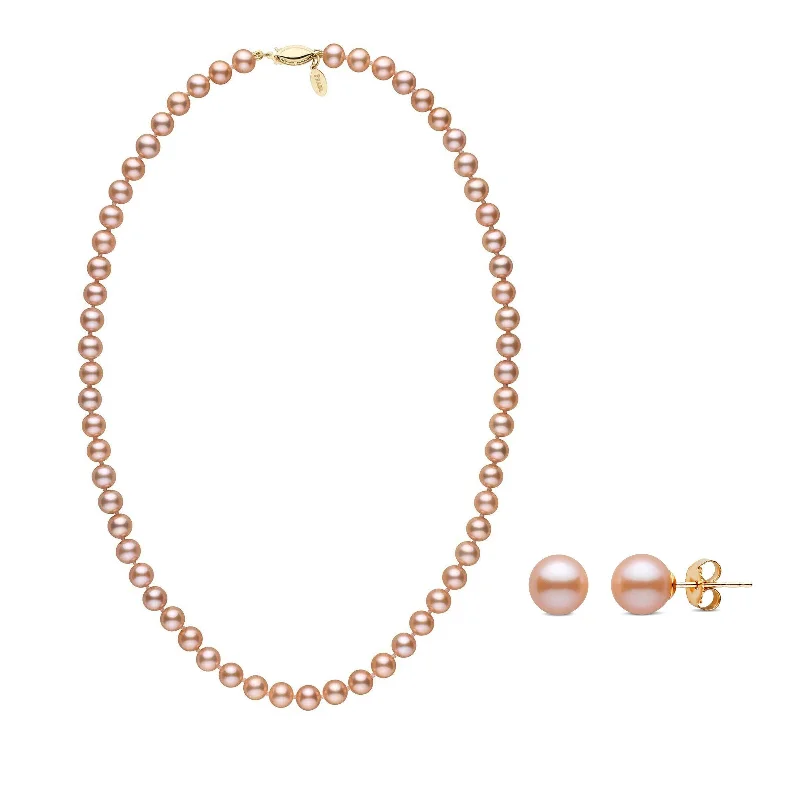 Trending Jewelry Now Available At Exclusive Prices 18 Inch 6.5-7.0 mm Pink Freshadama Pearl Necklace and Earring Set Trending Jewelry Now Available At Exclusive Prices 18 Inch 6.5-7.0 mm Pink Freshadama Pearl Necklace and Earring Set