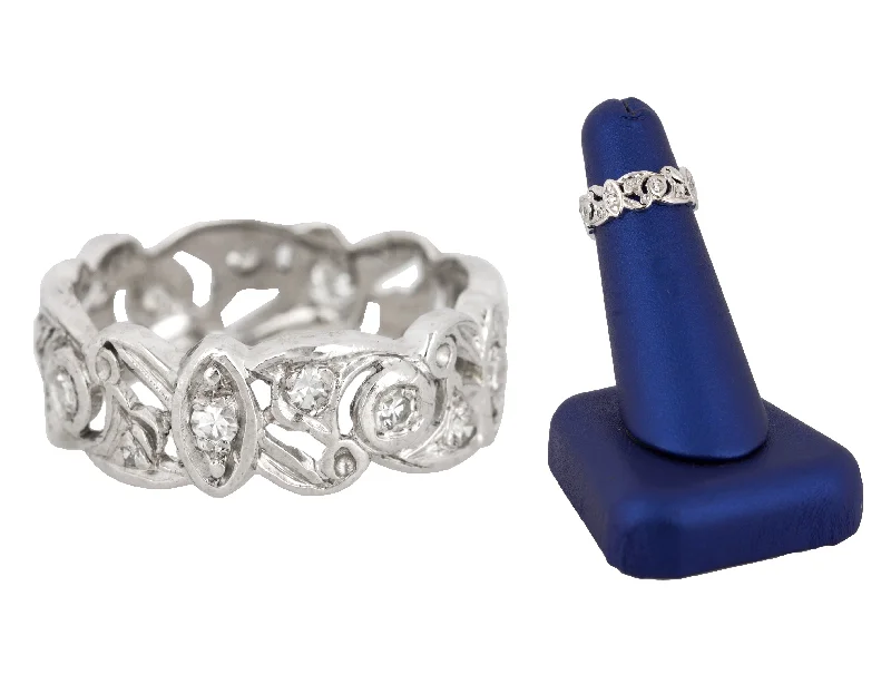 Exclusive Gemstone Jewelry Markdowns – Shop Now 1930's Antique Art Deco Platinum 0.30ctw Diamond 7mm Eternity Wedding Band Ring Exclusive Gemstone Jewelry Markdowns – Shop Now 1930's Antique Art Deco Platinum 0.30ctw Diamond 7mm Eternity Wedding Band Ring