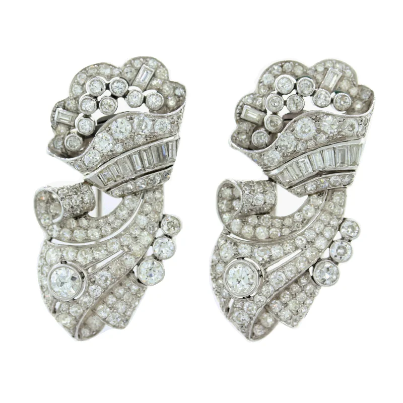 Shine In Style – Shop Jewelry Discounts Today 1930's Antique Art Deco Platinum 11ctw Diamond Matching Clips Shine In Style – Shop Jewelry Discounts Today 1930's Antique Art Deco Platinum 11ctw Diamond Matching Clips