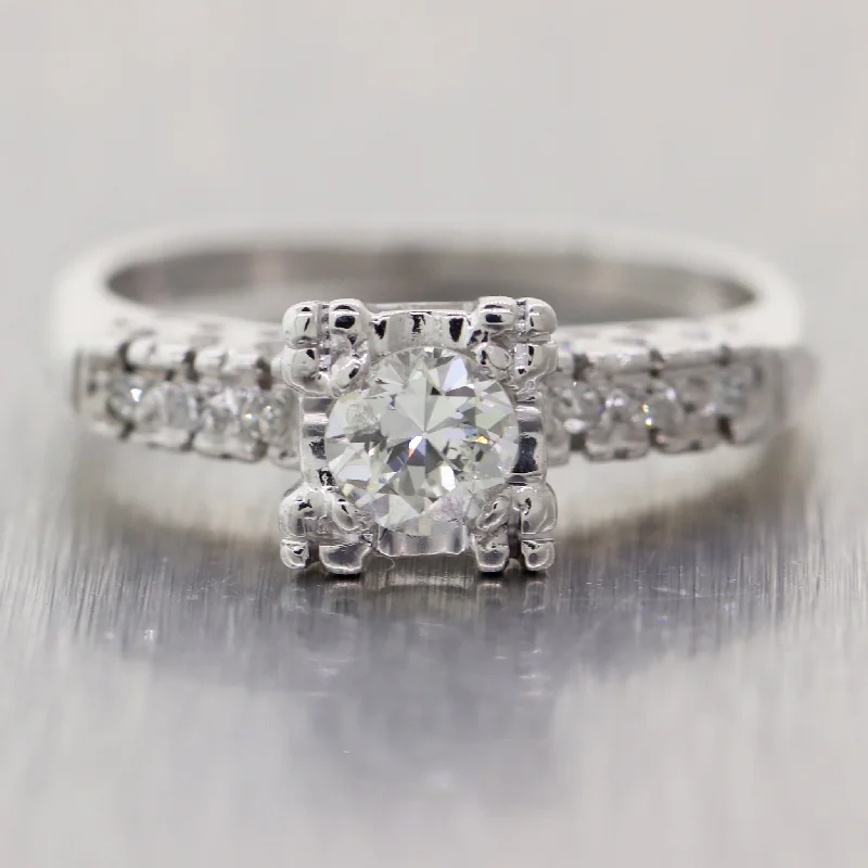 The Ultimate Jewelry Sale – Shop Premium Styles 1940's Antique Art Deco Platinum Fishtail Setting 0.60ctw Diamond Engagement Rin The Ultimate Jewelry Sale – Shop Premium Styles 1940's Antique Art Deco Platinum Fishtail Setting 0.60ctw Diamond Engagement Rin