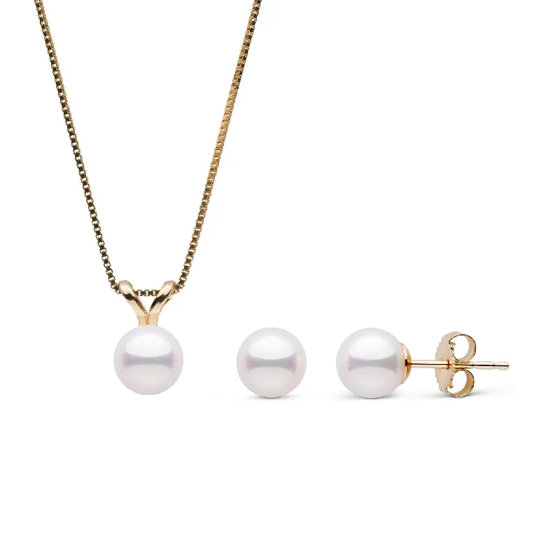 Stunning Statement Jewelry, Unbeatable Discounts 6.0-6.5 mm Akoya Pearl Unity Collection Pendant and Earrings Set Stunning Statement Jewelry, Unbeatable Discounts 6.0-6.5 mm Akoya Pearl Unity Collection Pendant and Earrings Set