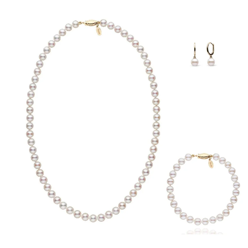Dainty And Elegant Jewelry Now At Reduced Prices 18 Inch 6.5-7.0 mm White Freshadama Freshwater Pearl Set with Dangle Earrings Dainty And Elegant Jewelry Now At Reduced Prices 18 Inch 6.5-7.0 mm White Freshadama Freshwater Pearl Set with Dangle Earrings