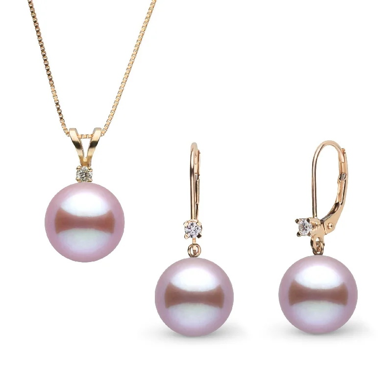 Limited-Time Offer On Premium Jewelry Collections 8.5-9.0 mm Lavender Freshadama Pearl and Diamond Harmony Pendant and Earrings Set Limited-Time Offer On Premium Jewelry Collections 8.5-9.0 mm Lavender Freshadama Pearl and Diamond Harmony Pendant and Earrings Set