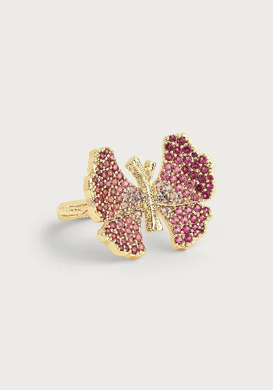Accessorize For Less – Luxury Jewelry At Affordable Prices Butterfly Pink Pavé Ring Accessorize For Less – Luxury Jewelry At Affordable Prices Butterfly Pink Pavé Ring
