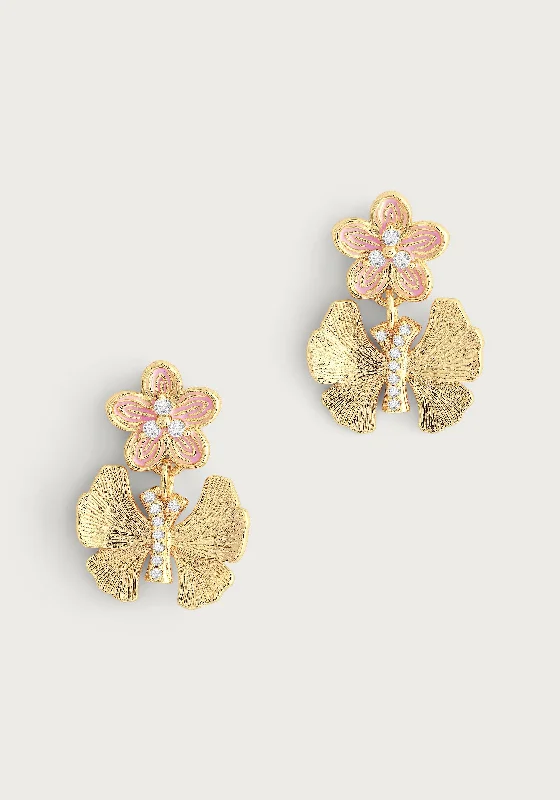 Sparkle For Less – Shop Our Limited-Time Jewelry Deals Butterfly With Enamel Flower Earrings Sparkle For Less – Shop Our Limited-Time Jewelry Deals Butterfly With Enamel Flower Earrings