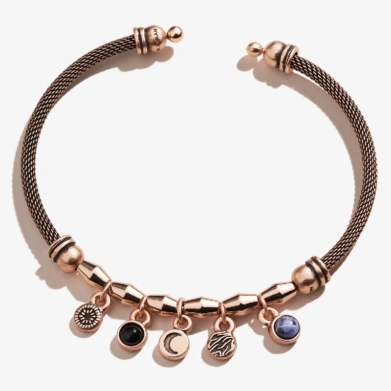 Grab Stylish Jewelry Before The Sale Ends Crescent Moon + Gemstone Multi-Charm Mesh Cuff Bracelet Grab Stylish Jewelry Before The Sale Ends Crescent Moon + Gemstone Multi-Charm Mesh Cuff Bracelet
